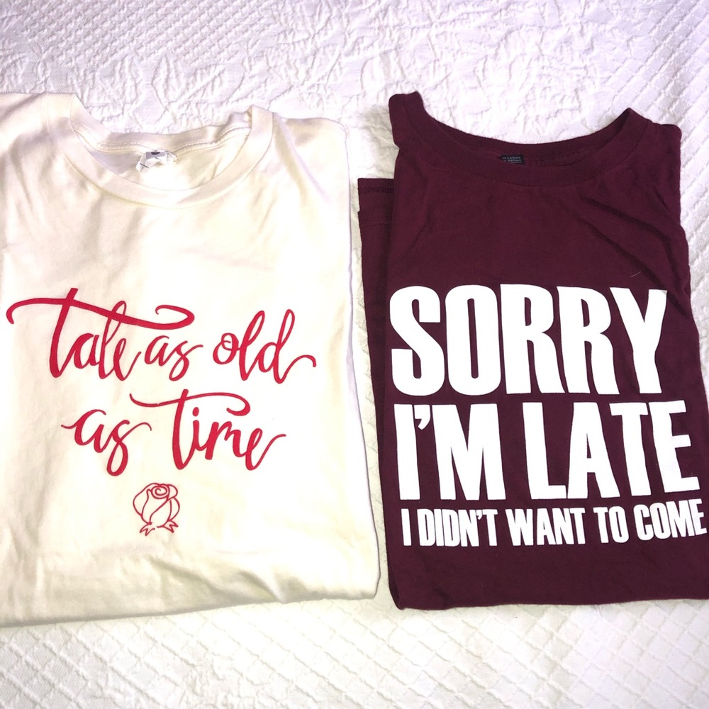 T shirts both sz large